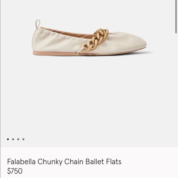 Stella McCartney Falabella Chunky Chain Ballet Flats- Cream - Picture 6 of 12